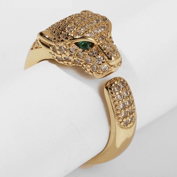 Fashion  Gold plated Design Inlaid Zircon Ring - Picture 1 of 5